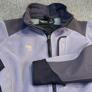 Mountain Hardwear Gore‎ Windstopper Fleece Jacket Full Zip Gray Outdoors Women